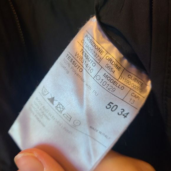 Canali Mens Rain & Wind Tech Full Zip Jacket Size 50 Black Lightweight - Picture 7 of 11